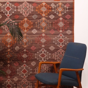 Semi-antique Canakkale kilim from Turkey. 240x167 cms