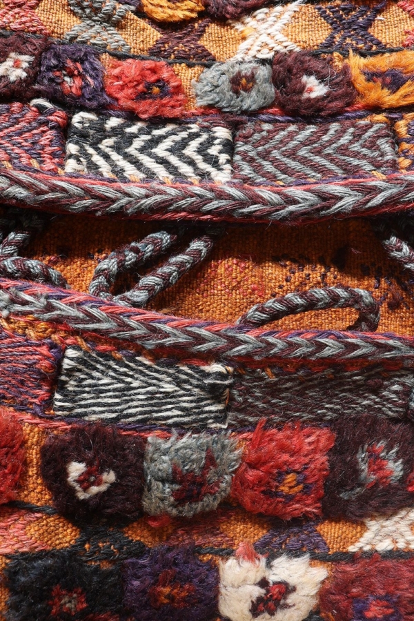 Semi-antique Arabic saddlebag or khorjin from Iran. 124x64 cms - Image 12
