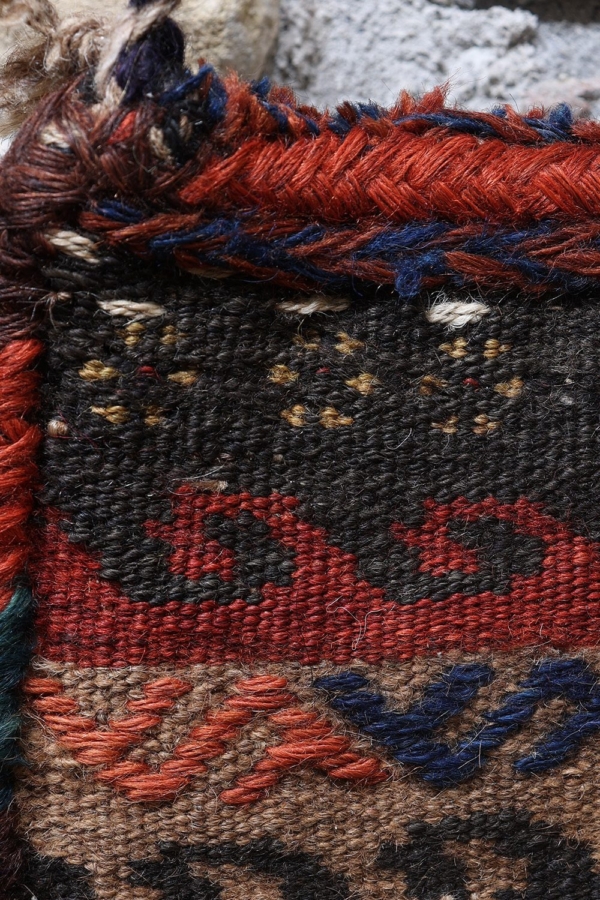 Antique Qashqai saltbag or namakdan from Iran. 72x72 cms - Image 13