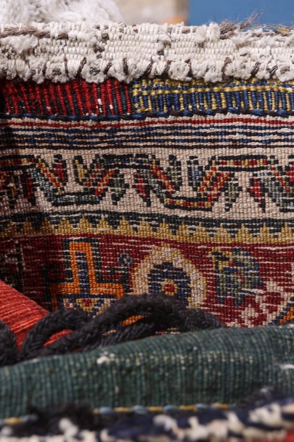 Semi-antique Qashqai saddlebag or khorjin from Iran. 110x52 cms - Image 18