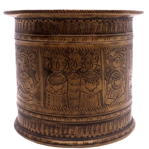 Antique panchpatra from India. 9Ø x 8 cms