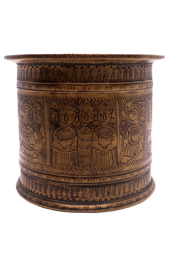 Antique panchpatra from India. 9Ø x 8 cms