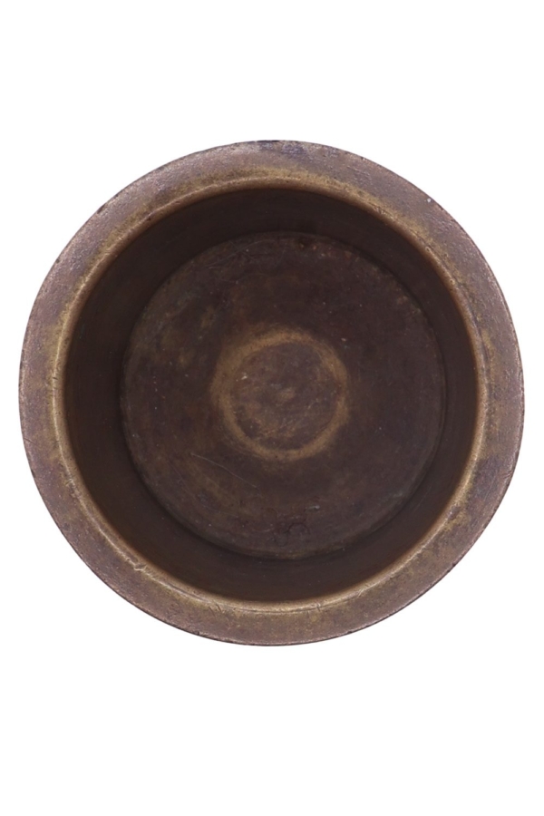 Antique brass Panchpatra from India. 7,5 Ø  x 6,5 cms - Image 2