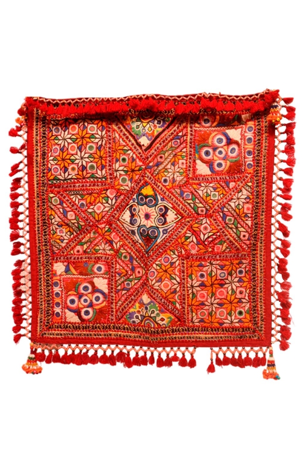 Vintage textile from India. 60x60 cms - Image 2