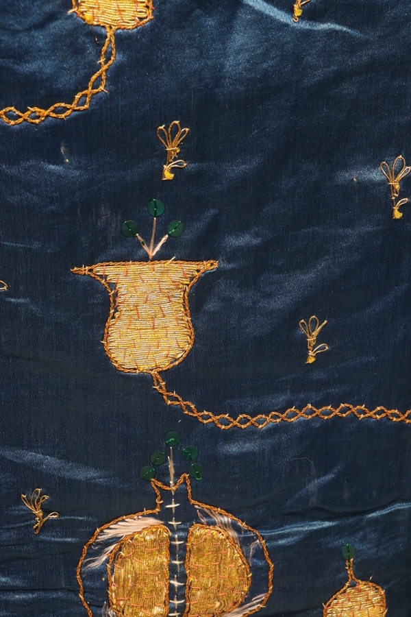 Textil antiguo de seda Otomano, Turquía. 254x119 cms - Imagen 4