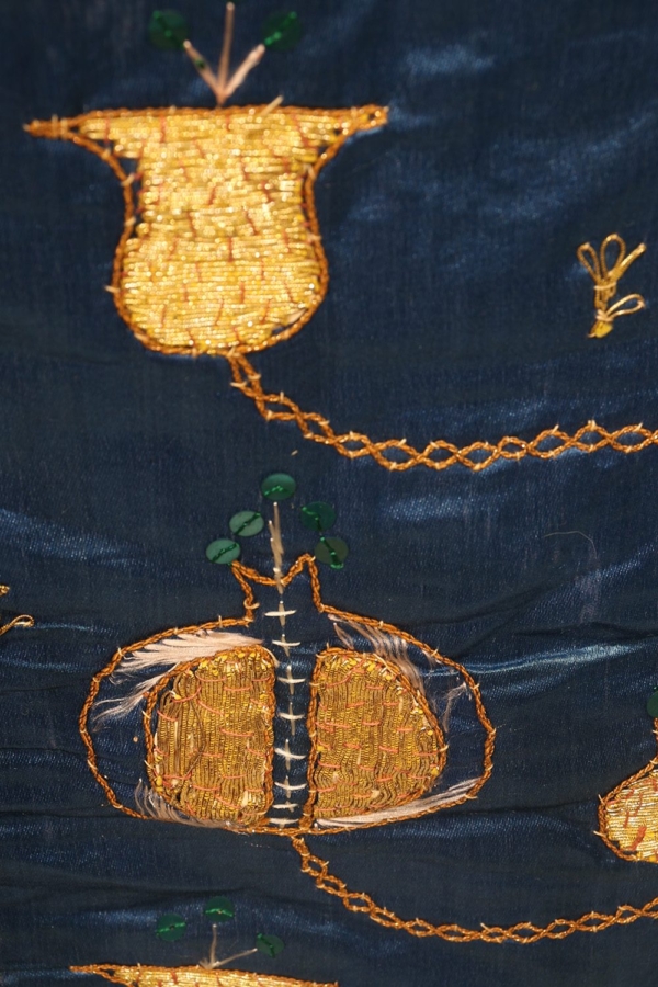 Textil antiguo de seda Otomano, Turquía. 254x119 cms - Imagen 5