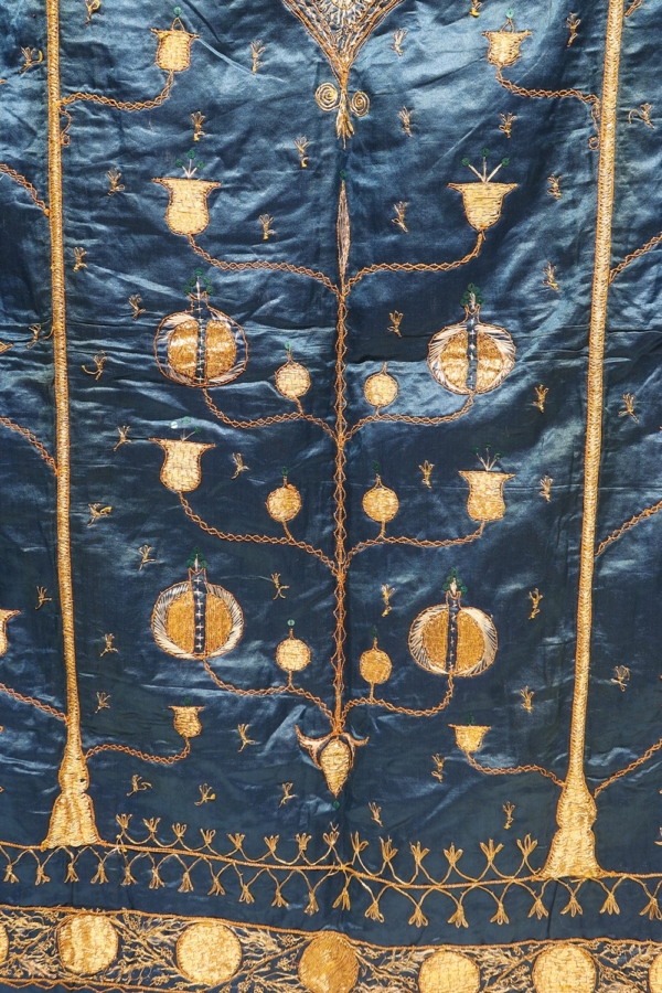Textil antiguo de seda Otomano, Turquía. 254x119 cms - Imagen 6