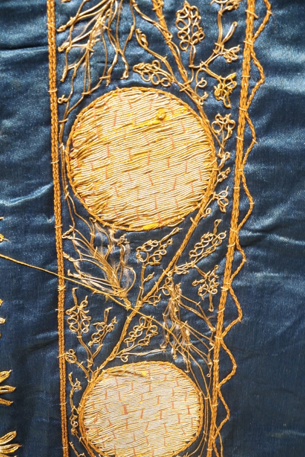 Textil antiguo de seda Otomano, Turquía. 254x119 cms - Imagen 7