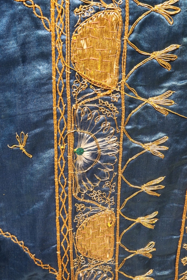 Textil antiguo de seda Otomano, Turquía. 254x119 cms - Imagen 8