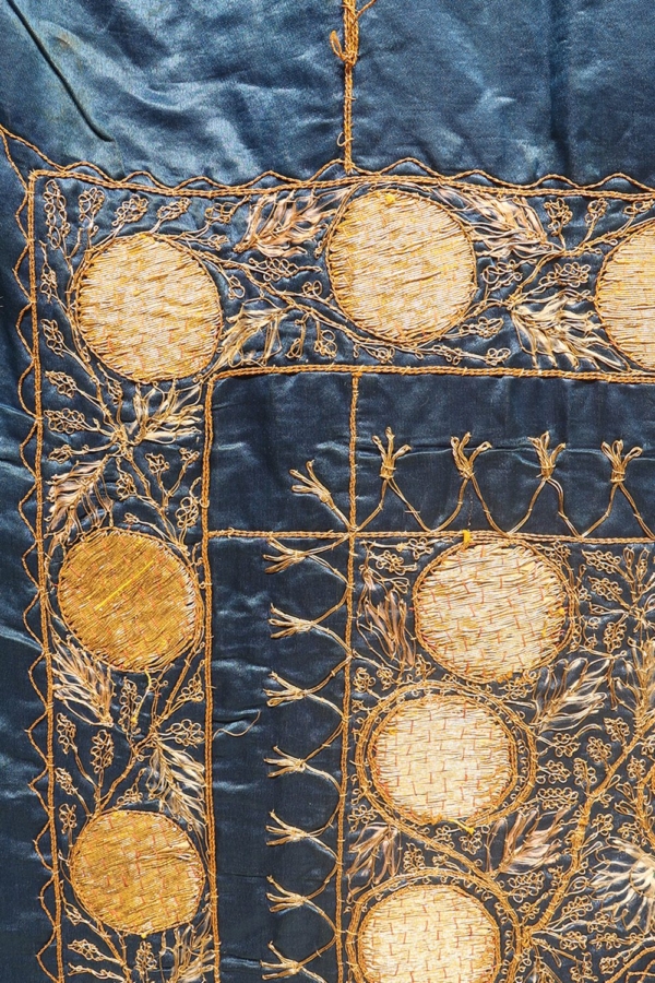 Textil antiguo de seda Otomano, Turquía. 254x119 cms - Imagen 11