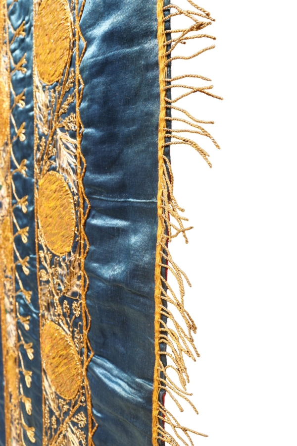 Textil antiguo de seda Otomano, Turquía. 254x119 cms - Imagen 13
