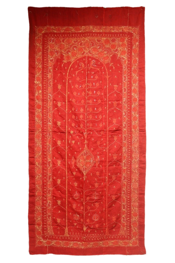 Textil antiguo de seda Otomano, Turquía. 254x119 cms - Imagen 15