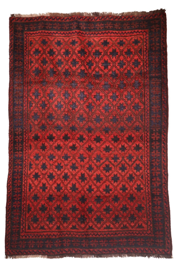 Alfombra tribal semi antigua Baluch, Afganistán. 243x168 cms - Imagen 2