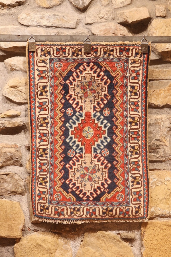 Alfombra semi antigua Yalameh, Irán. 80x53 cms - Imagen 2