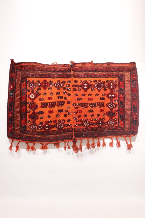 Manta para camello o jol semi antiguo Qashqai, Irán. 109x194 cms - Imagen 2
