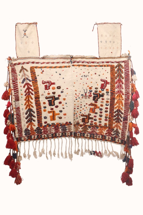 Vintage Qashqai horse blanket or jol from Iran. 140x97 cms - Image 2