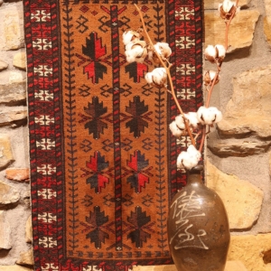 Alfombra vintage Baluch, Afganistán. 93x50 cms