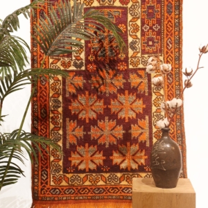 Alfombra semi antigua Baluch, Afganistán. 128x85 cms