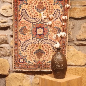 Alfombra semi antigua de Malayer, Irán. 82x60 cms