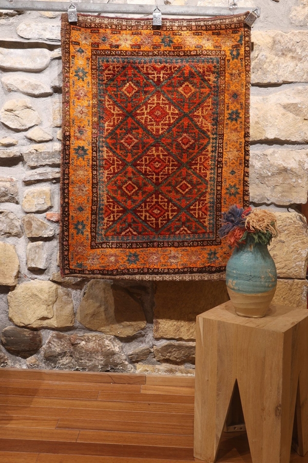 Semi-antique Baluch pillow or balisht from Afghanistan. 97x70 cms