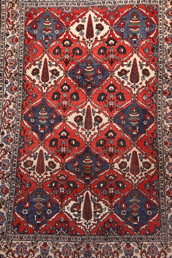 Alfombra semi antigua Bakhtiari, Irán. 203x138 cms - Imagen 3