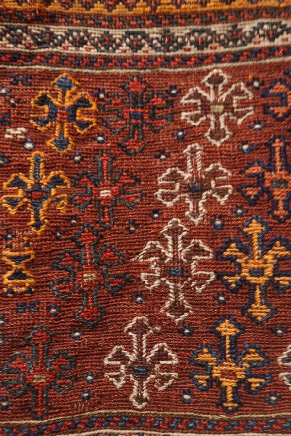 Antique Arabic salt bag or namakdan from Irán. 53x43 cms - Image 4