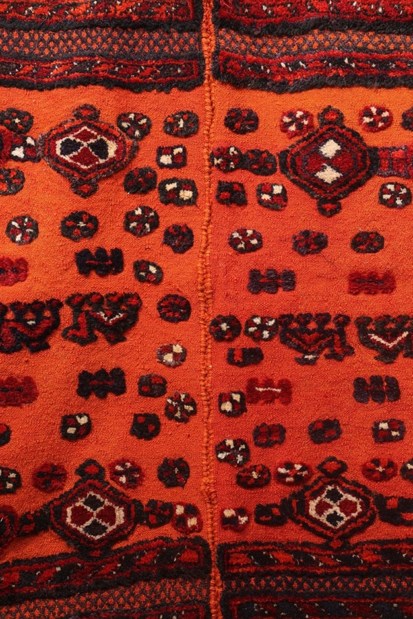 Manta para camello o jol semi antiguo Qashqai, Irán. 109x194 cms - Imagen 3