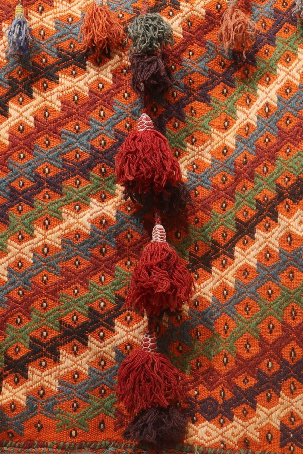 Vintage Arabic baby craddle or nanoo from Iran. 95x80 cms - Image 3