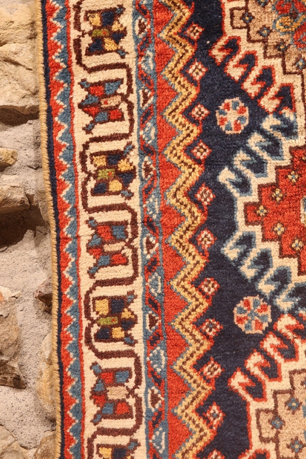 Alfombra semi antigua Yalameh, Irán. 80x53 cms - Imagen 4