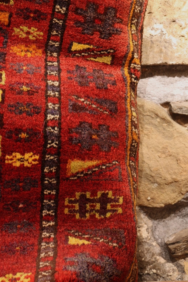 Almohadón o balisht semi antiguo Baluch, Afganistán. 112x65 cms - Imagen 5