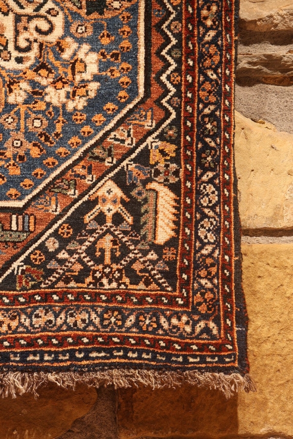 Alfombra antigua Qashqai, Irán. 94x69 cms - Imagen 5