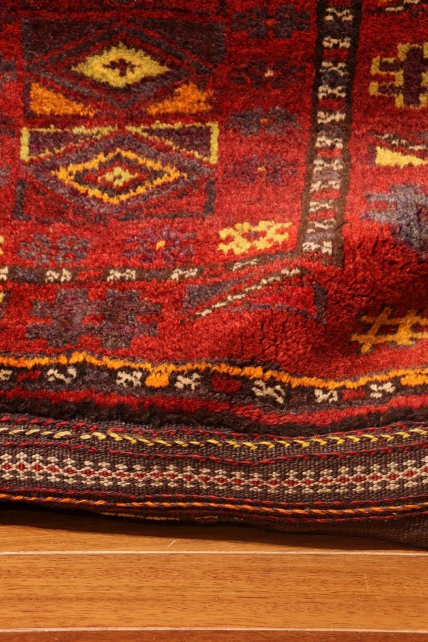 Almohadón o balisht semi antiguo Baluch, Afganistán. 112x65 cms - Imagen 4