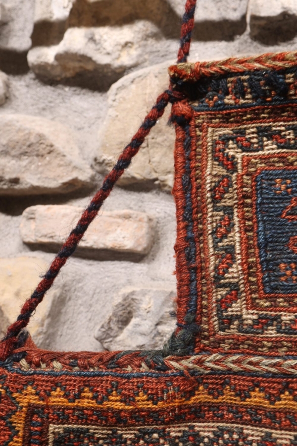 Antique Arabic salt bag or namakdan from Irán. 53x43 cms - Image 7