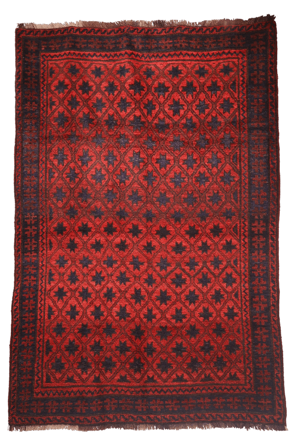 Alfombra tribal semi antigua Baluch, Afganistán. 243x168 cms - Imagen 8