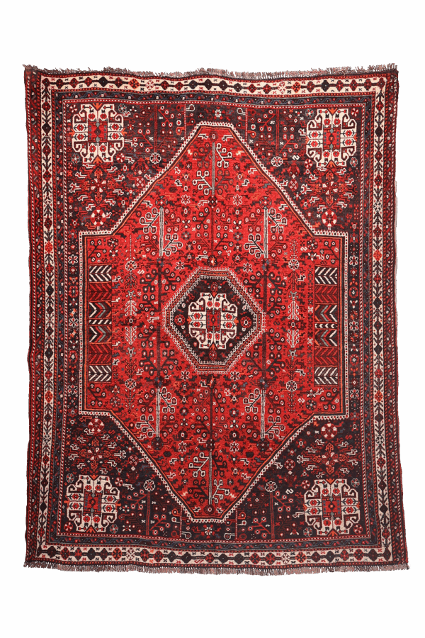 Semi-antique Qashqai rug from Iran. 202x154 cms - Image 8