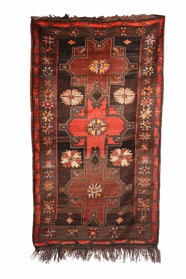 Alfombra vintage Baluch, Afganistán. 238x118 cms - Imagen 9