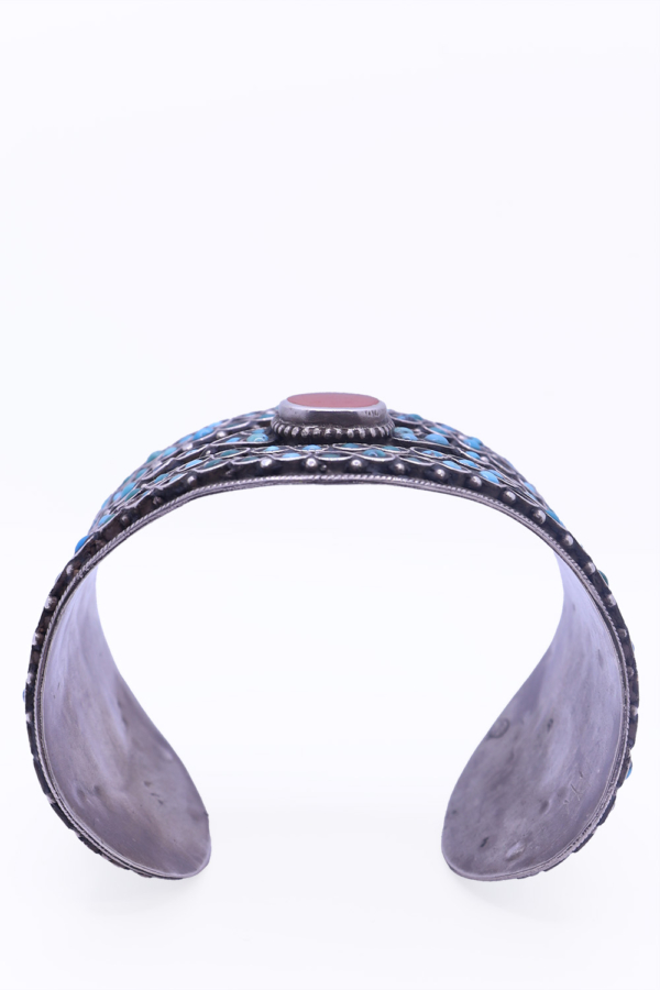 Antique Turkman bracelet, Turkmenistan or Afghanistan. 7.7x6.6x5 cms - Image 5