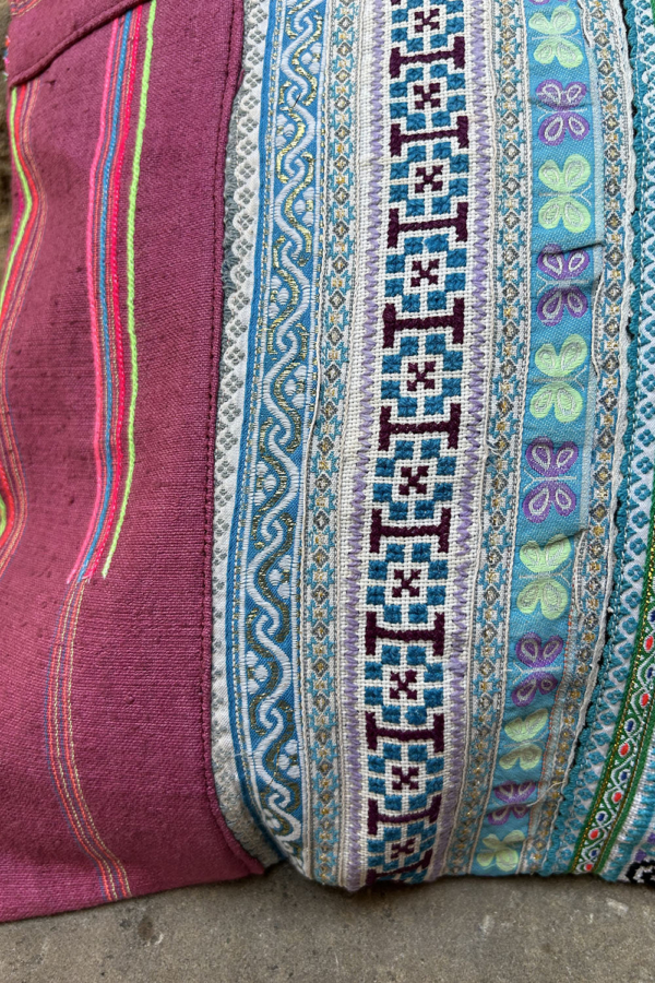 Vintage bag from Hmong tribes, Thailand. - Image 5