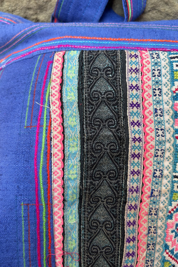 Vintage bag from Hmong tribes, Thailand. - Image 3