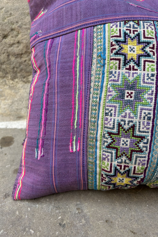 Vintage bag from Hmong tribes, Thailand. - Image 3