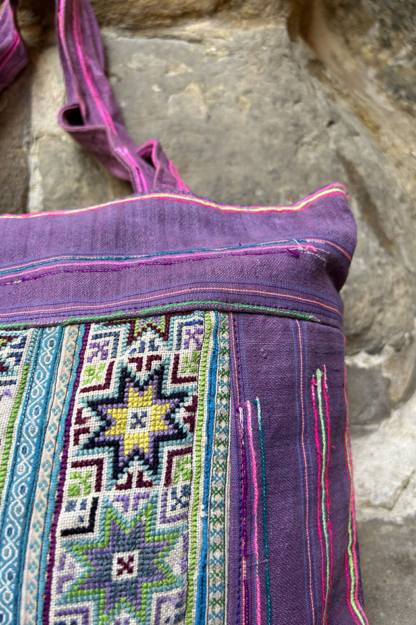 Vintage bag from Hmong tribes, Thailand. - Image 5