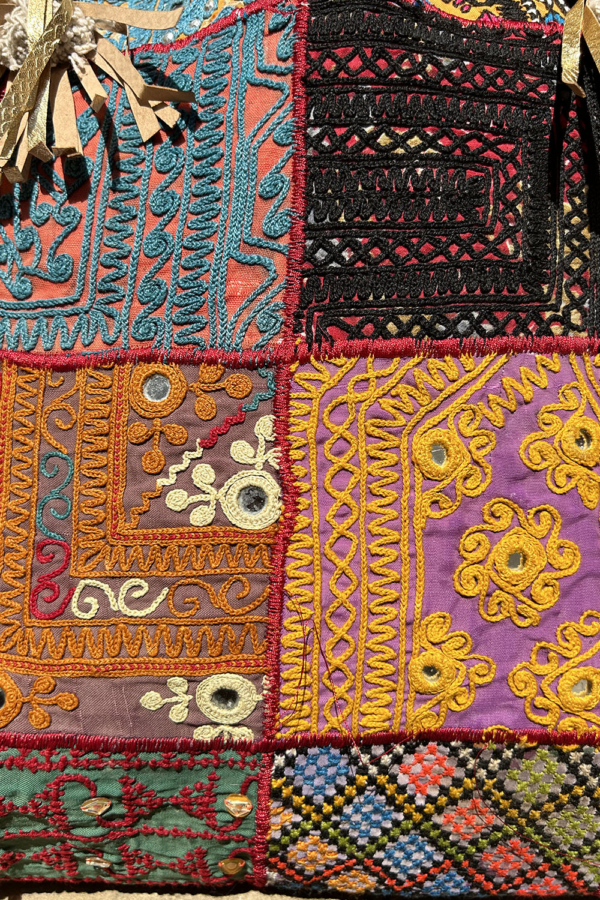 Vintage embroidered Gujarati bag from India - Image 4
