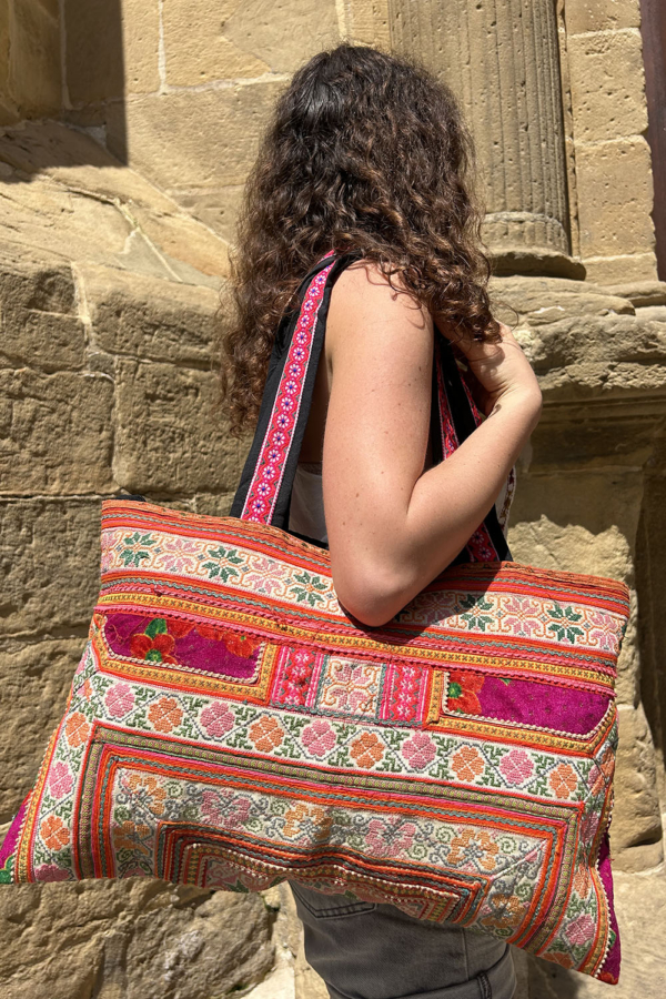 Bolso vintage de la etnia Hmong, Tailandia. - Imagen 2