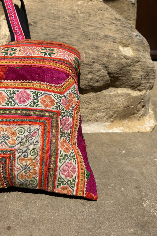 Bolso vintage de la etnia Hmong, Tailandia. - Imagen 4