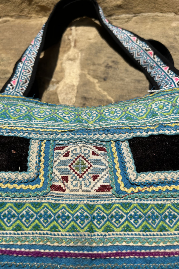 Vintage bag from Hmong tribes, Thailand. - Image 3