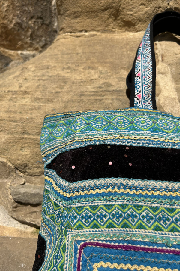 Vintage bag from Hmong tribes, Thailand. - Image 4