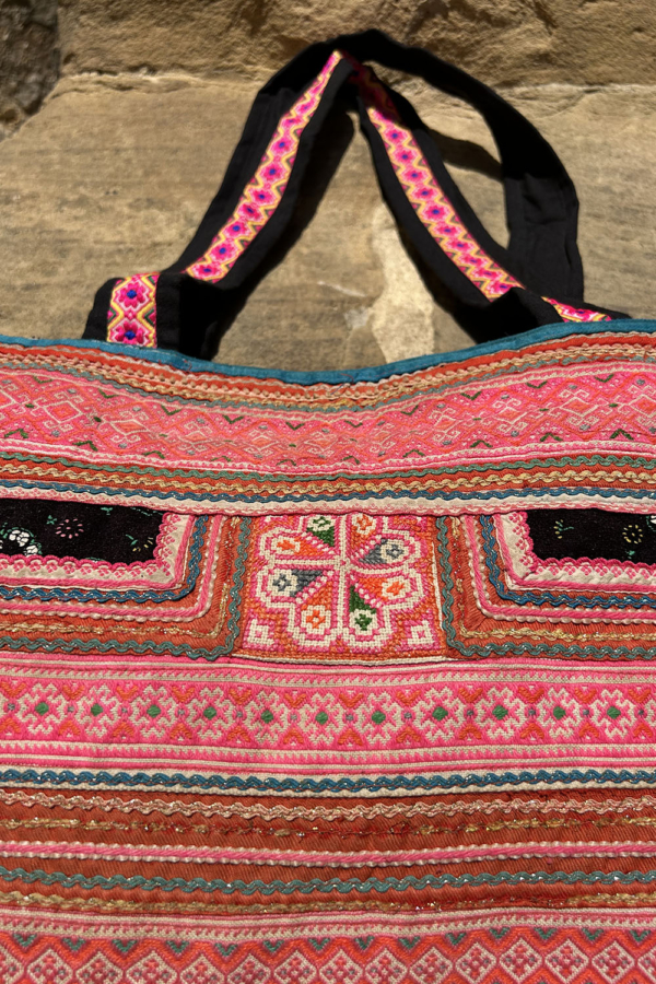 Bolso vintage de la etnia Hmong, Tailandia. - Imagen 3