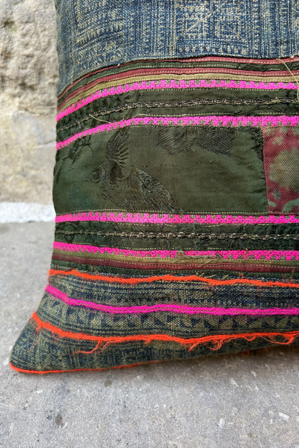 Vintage bag from Hmong tribes, Thailand. - Image 3
