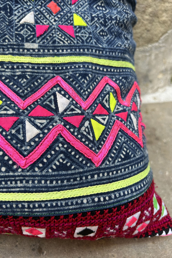 Vintage bag from Hmong tribes, Thailand. - Image 4