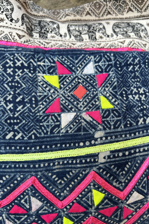 Vintage bag from Hmong tribes, Thailand. - Image 5